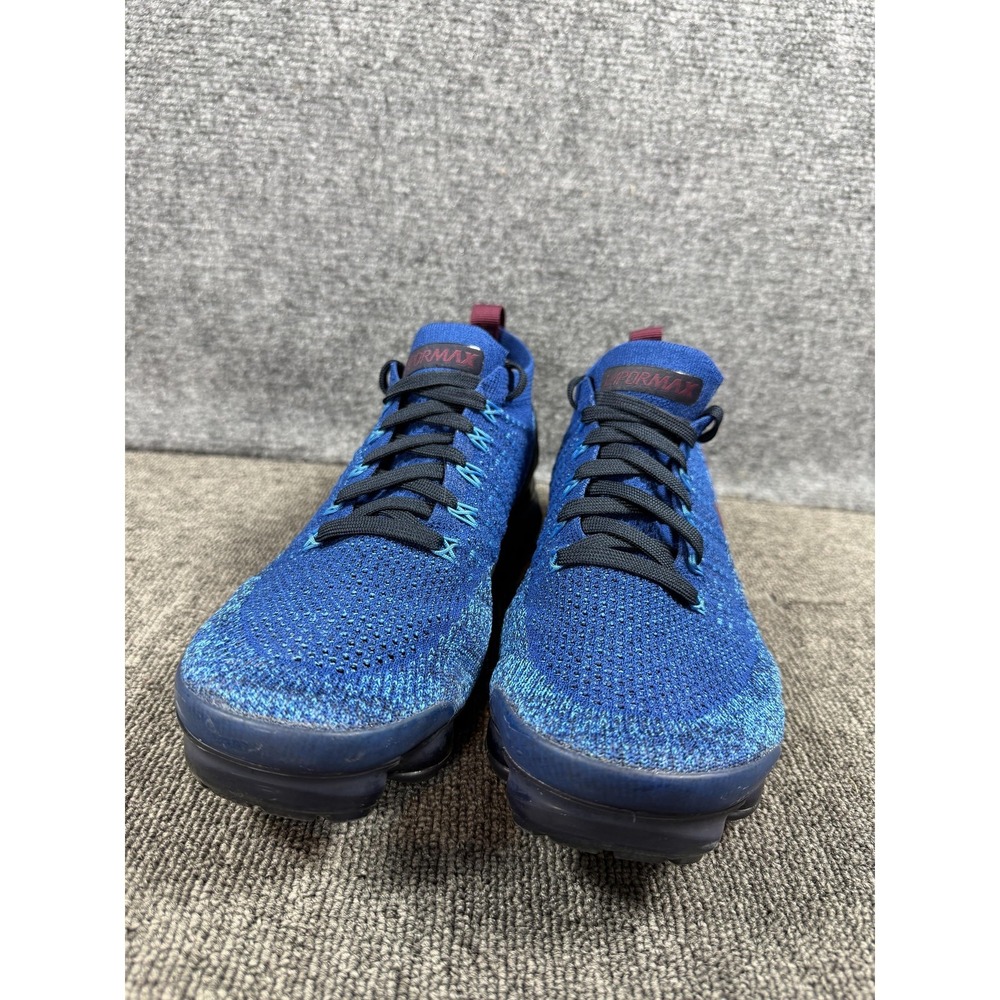 Nike Air VaporMax Flyknit 2 Shoes Mens 8 Blue Maroon Sneakers 942842-401 - Picture 3 of 14